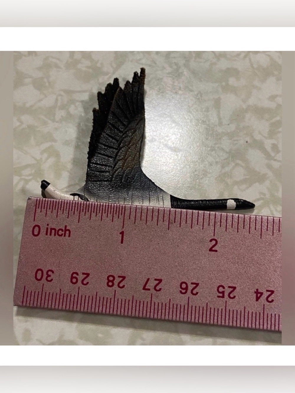 Vintage Leather Canadian Goose Brooch #7574 - Picture 4 of 10